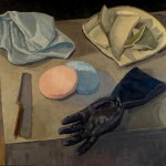 still life with blue glove, 2012, oil on canvas, 22 x 24 in